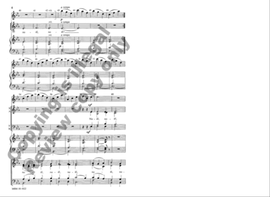 Noël, Noël Noël, Noël 4-Part scores gallery preview page 4