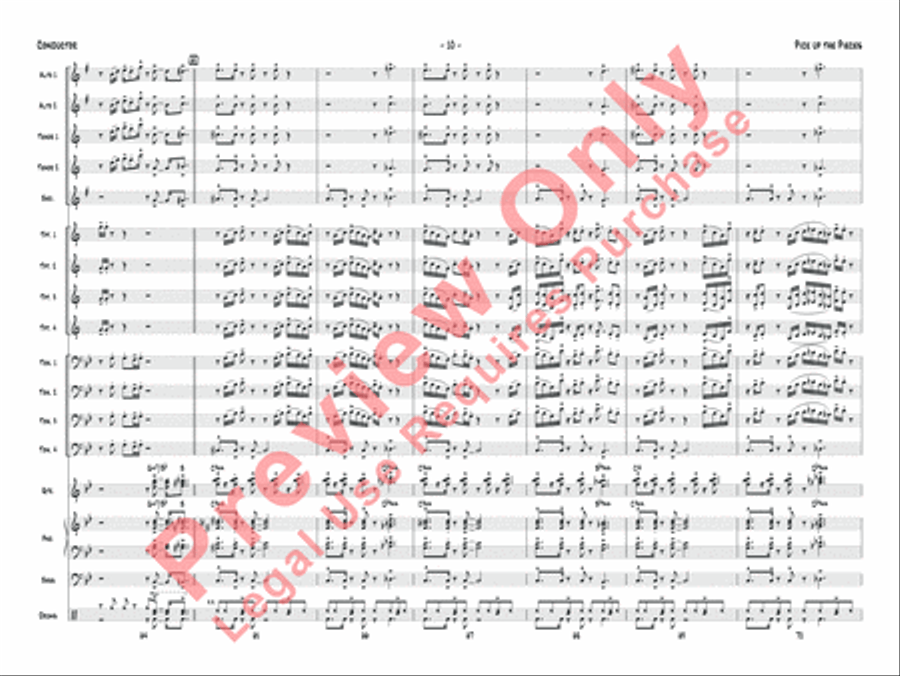 Pick Up the Pieces (score only) Jazz Ensemble scores gallery preview page 13