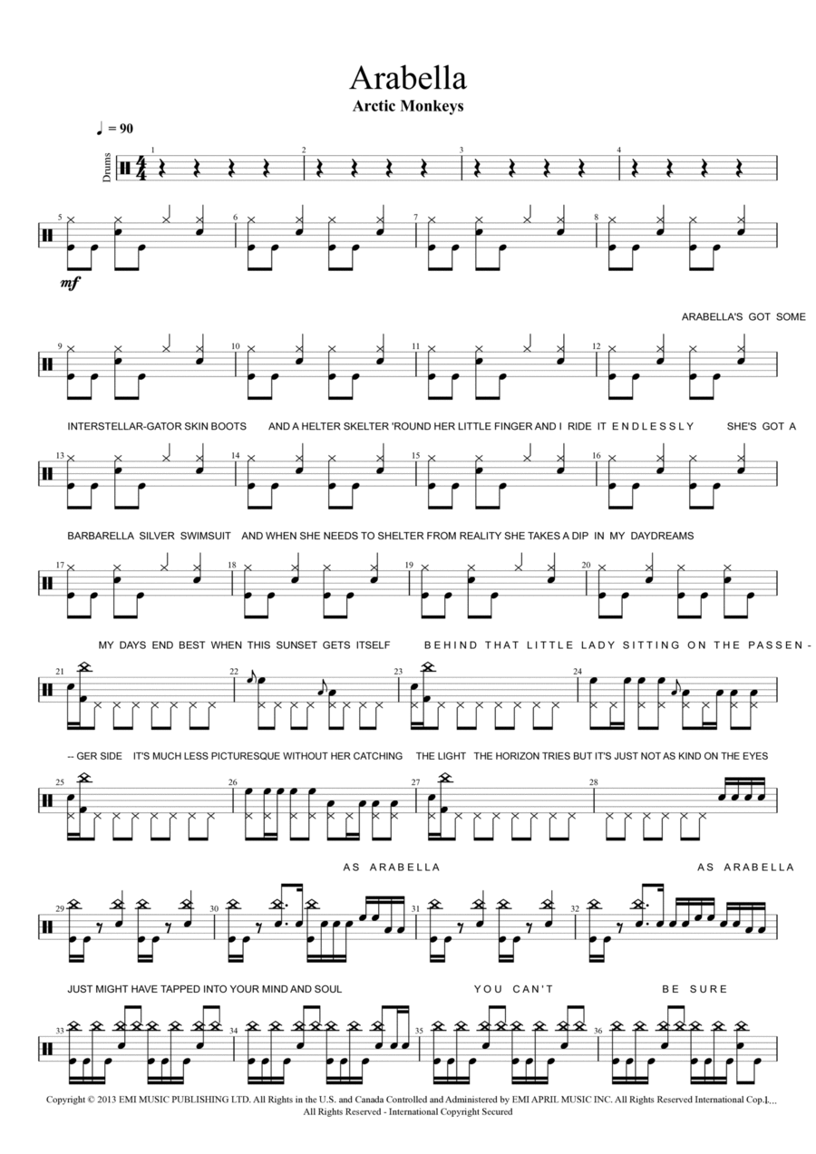 Arabella Drum Set scores gallery preview page 1