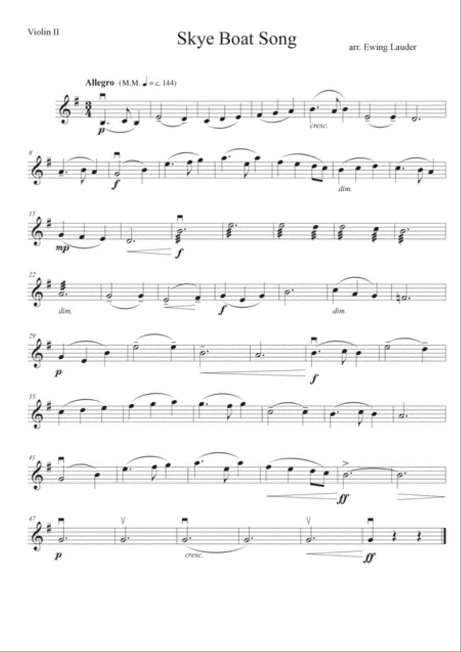 Skye Boat Song Skye Boat Song String Orchestra scores gallery preview page 4