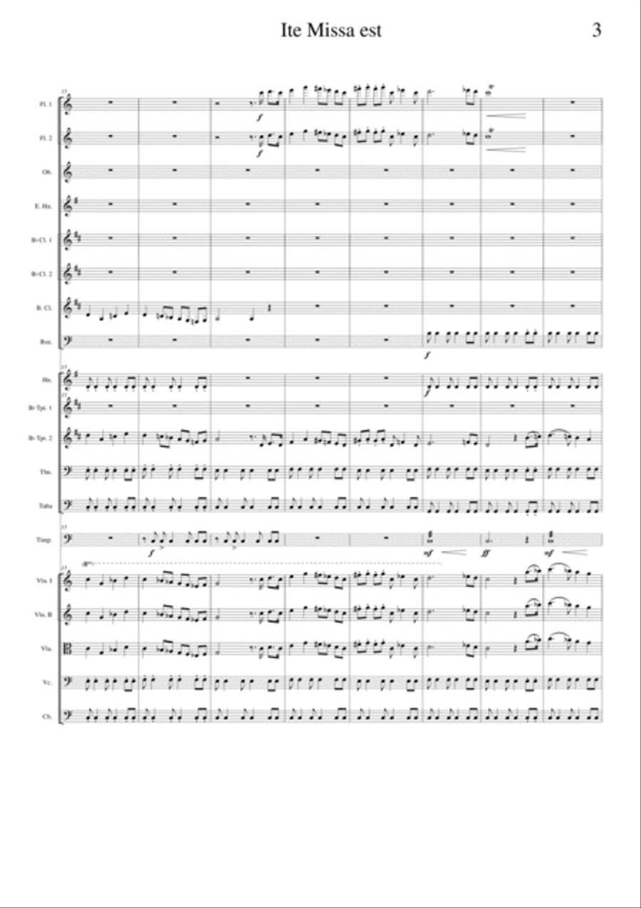 Ite Missa Est for orchestra (Score and Parts) Full Orchestra scores gallery preview page 3
