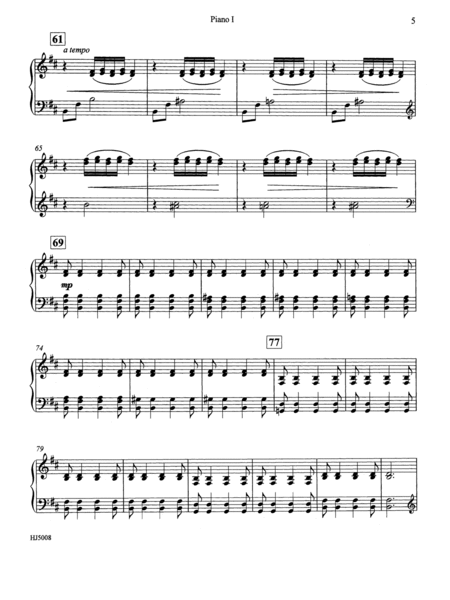 Ukrainian Bell Carol (Piano Quartet - Four Pianos) - Piano I