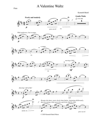 A Valentine Waltz for flute and piano