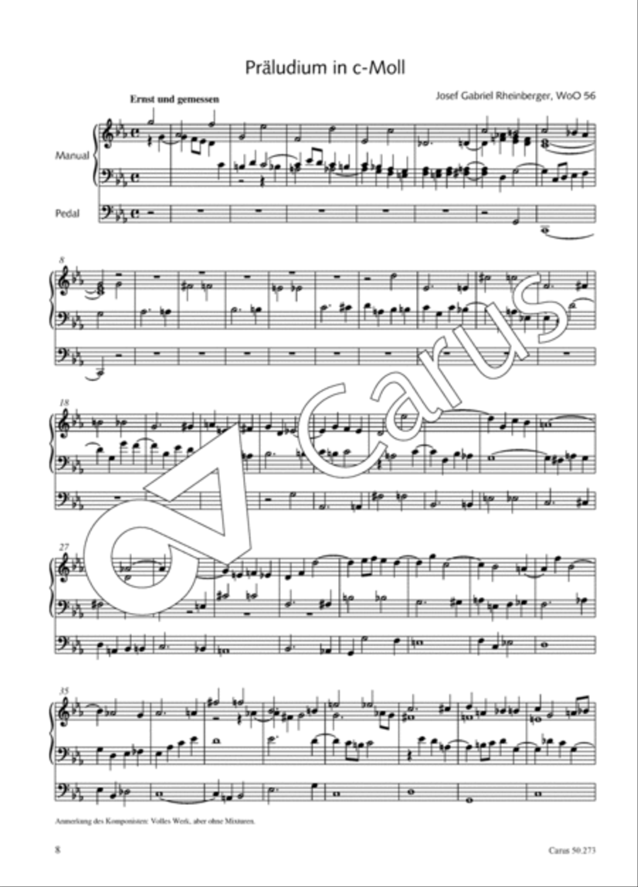 Twelve short organ works without opus numbers Organ scores gallery preview page 9