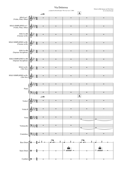 Via Dolorosa - (piano, violin, cello, flute, clarinet, saxophone) image number null
