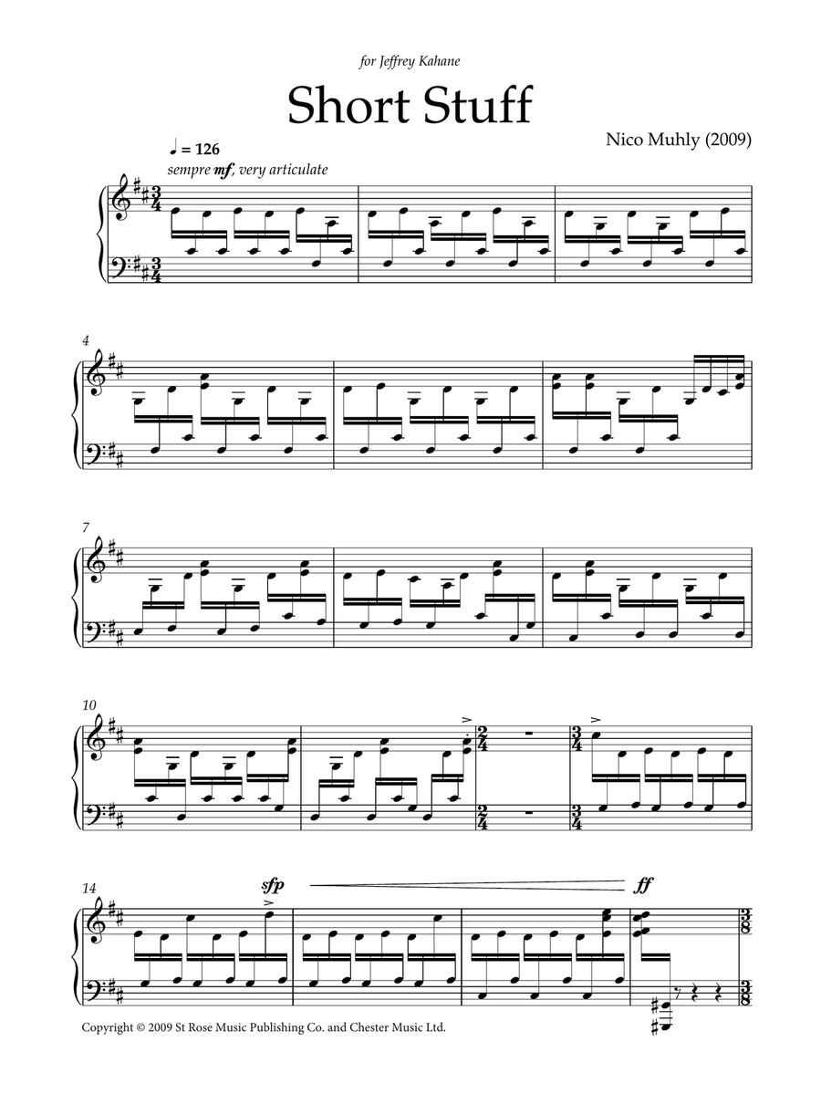 Short Stuff Piano Solo scores gallery preview page 1
