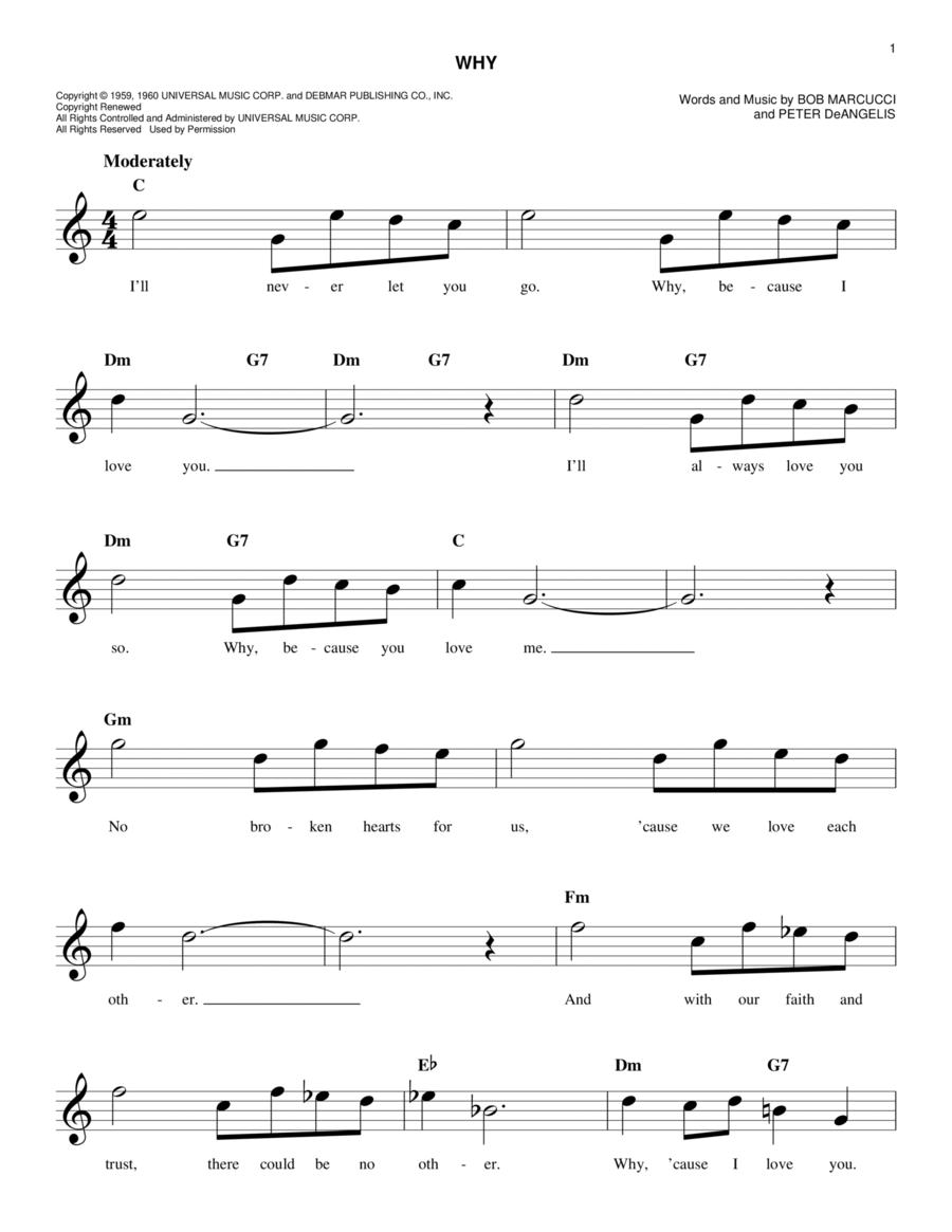Why Why Piano scores gallery preview page 1
