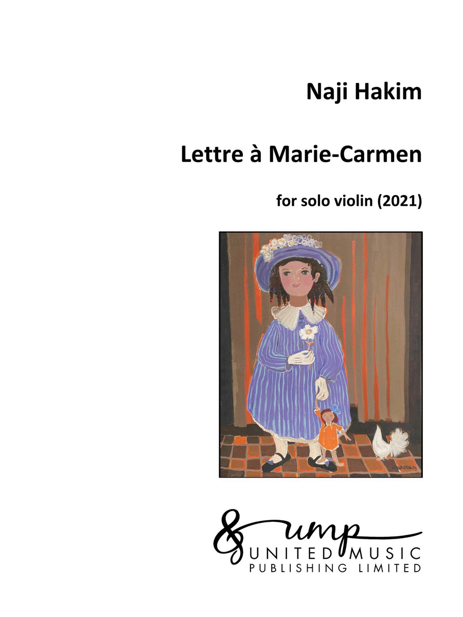 Lettre a Marie-Carmen Violin Solo scores gallery preview page 1