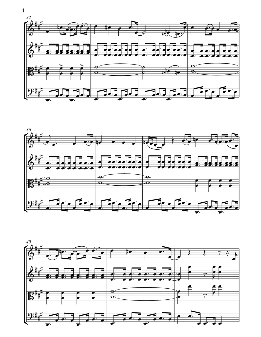 California Girls String Quartet scores gallery preview page 4