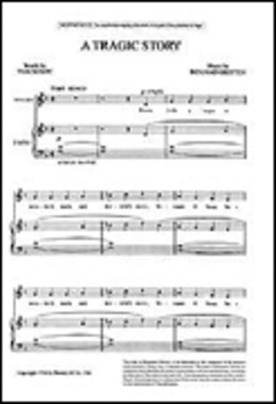 A Tragic Story Unison Choir scores gallery preview page 1