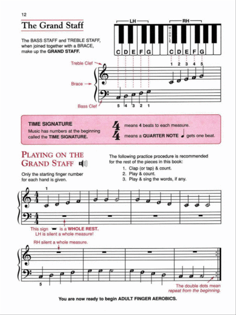 Alfred's Basic Adult Piano Course Lesson Book, Book 1 image number null