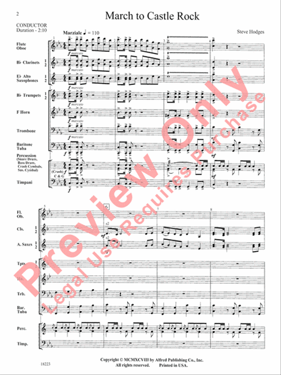 March to Castle Rock Concert Band scores gallery preview page 3