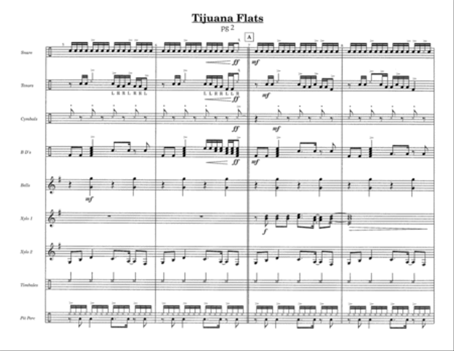 Tijuana Flats w/TutorTracks Percussion Ensemble scores gallery preview page 4