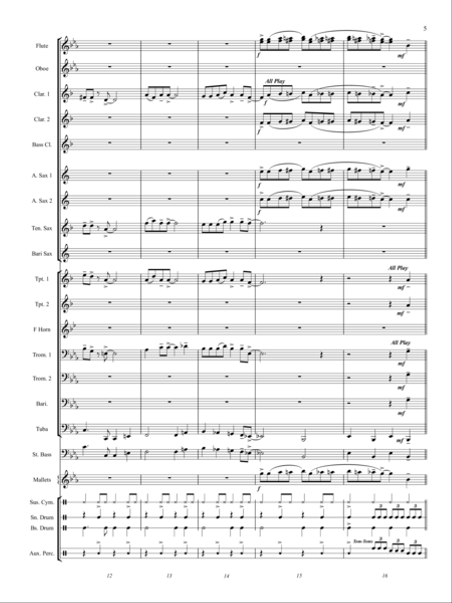 Barnyard Blues Barnyard Blues Concert Band scores gallery preview page 4