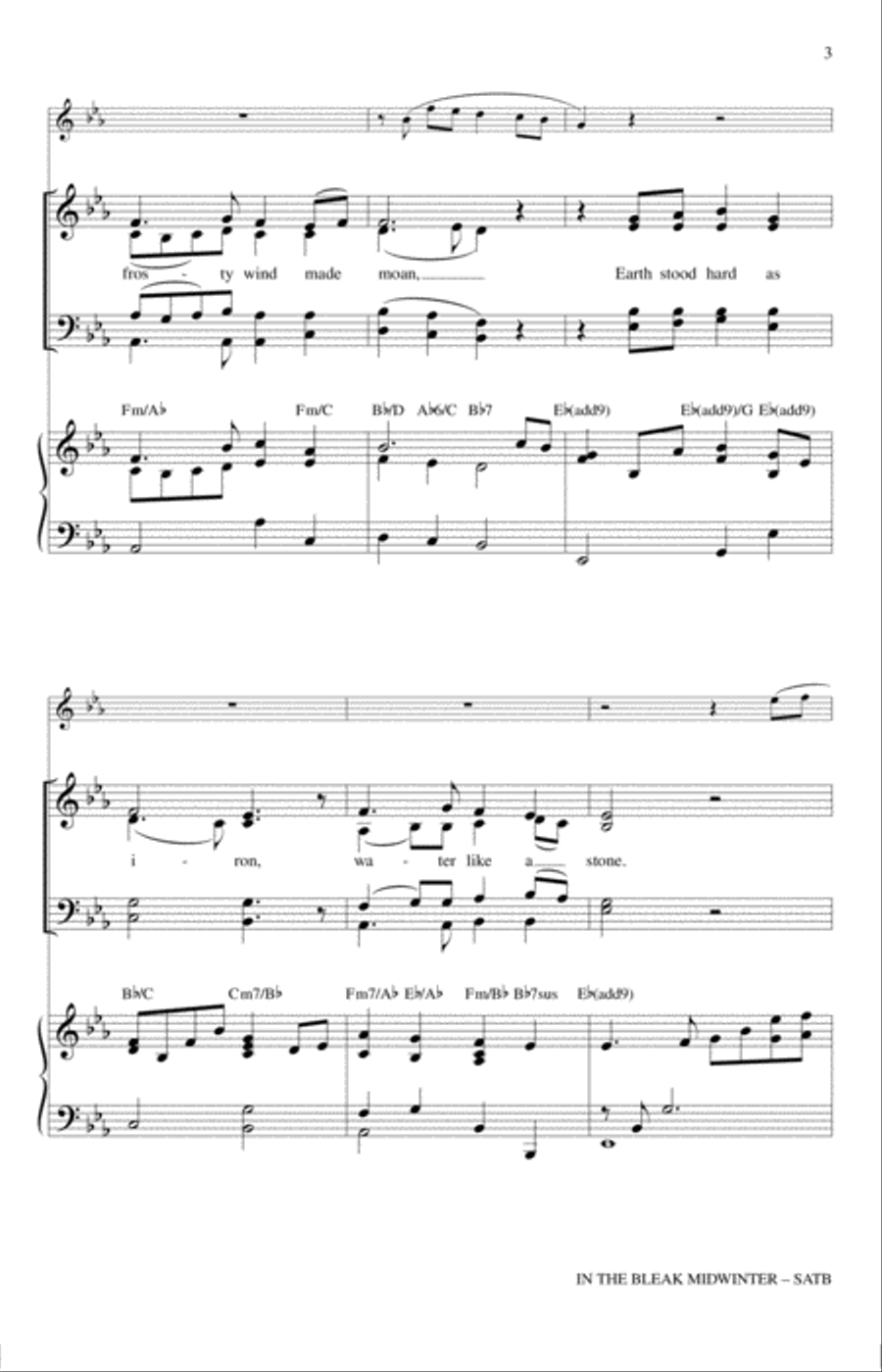 In The Bleak Midwinter 4-Part scores gallery preview page 2