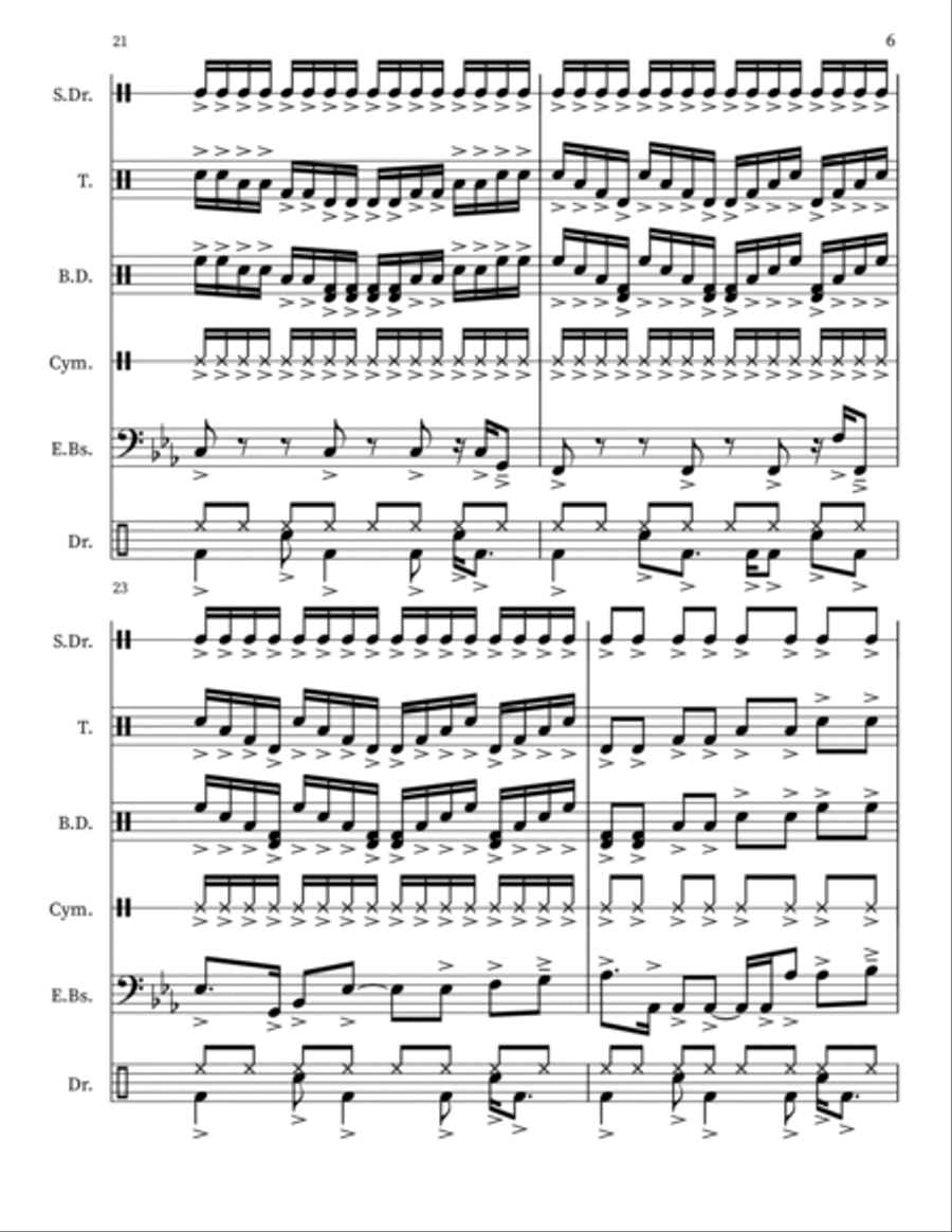 The Magic Of The Groove The Magic Of The Groove Marching Band scores gallery preview page 6