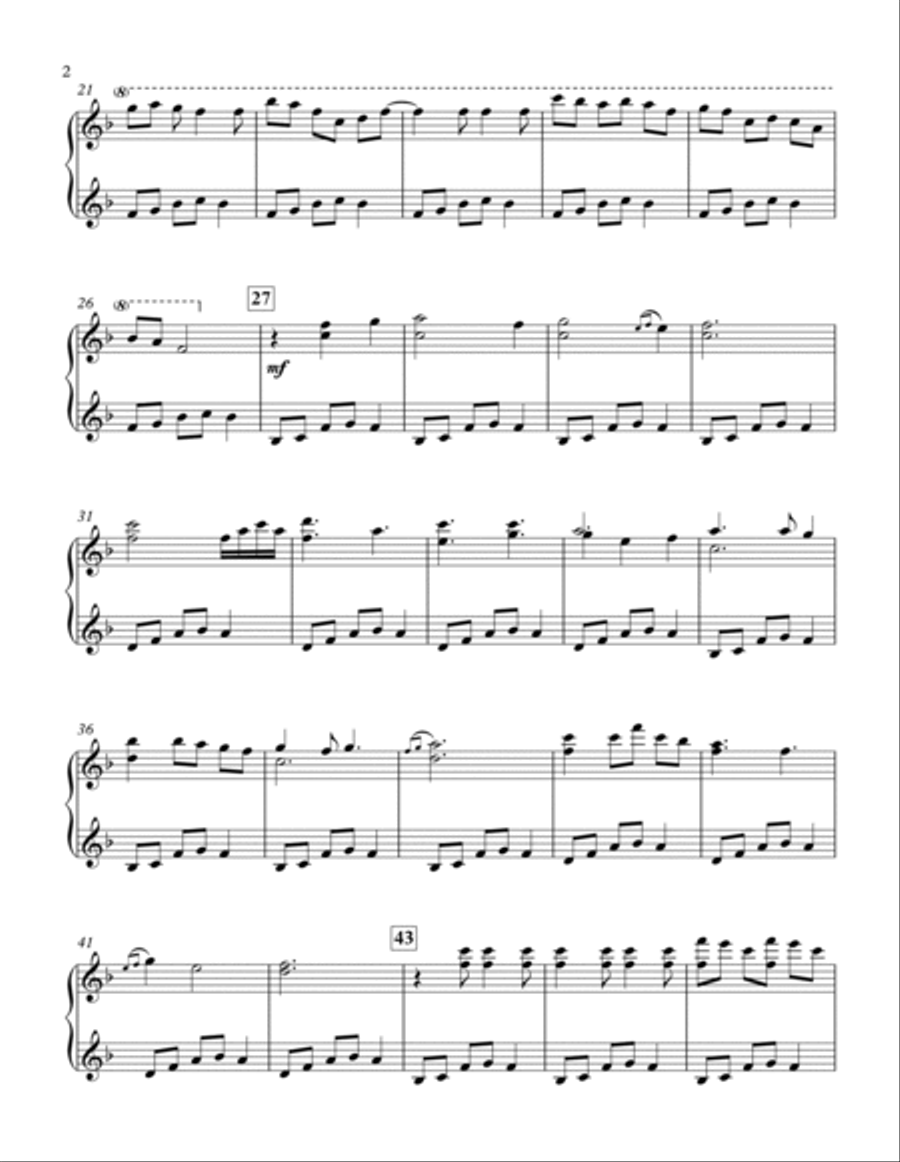 There's a Spirit in the Air (new age piano) Piano Solo scores gallery preview page 2