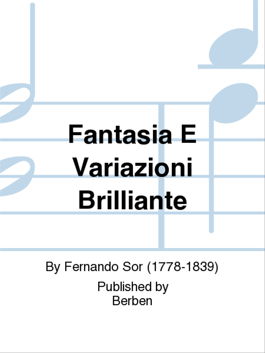 Fantasia E Variazioni Brilliante Classical Guitar scores gallery preview page 1