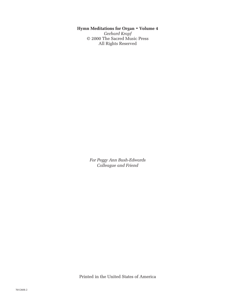 Hymn Meditations for Organ, Vol. 4 (Digital Download) Organ scores gallery preview page 5