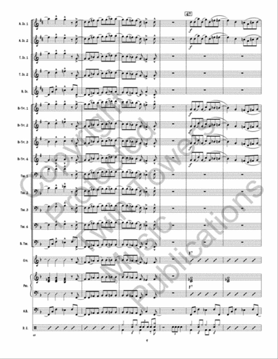Back This Thang Up Jazz Ensemble scores gallery preview page 10