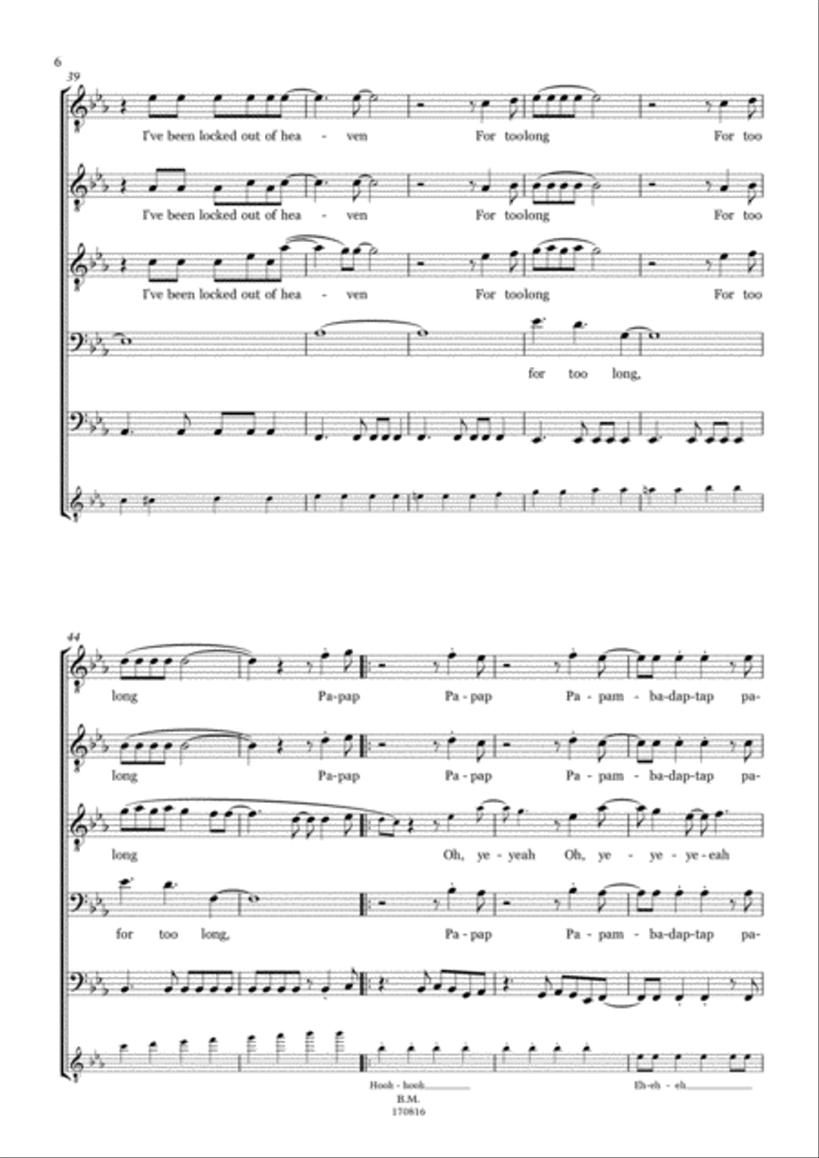 Locked Out Of Heaven TTBB scores gallery preview page 6