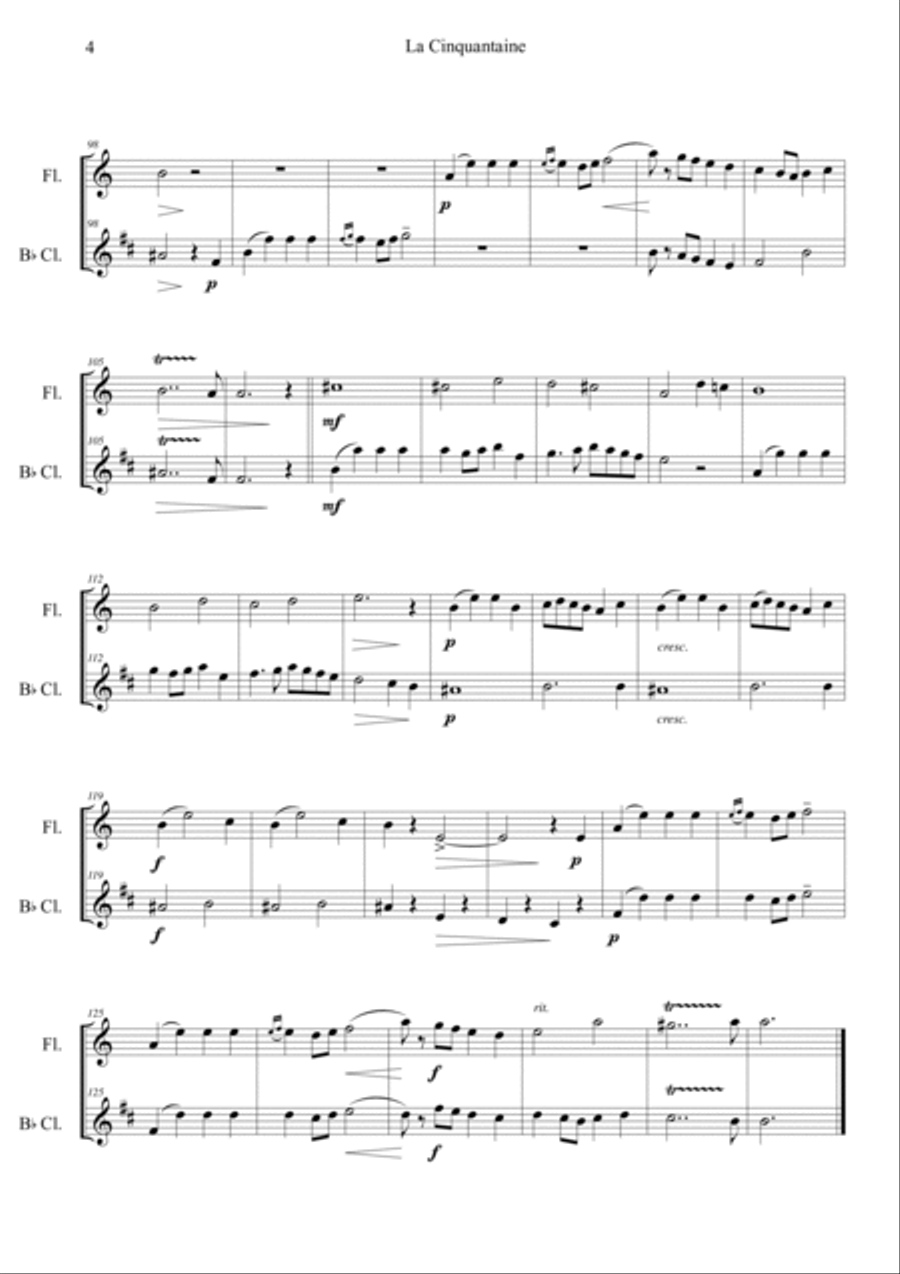 La Cinquantaine Woodwind Duet scores gallery preview page 4