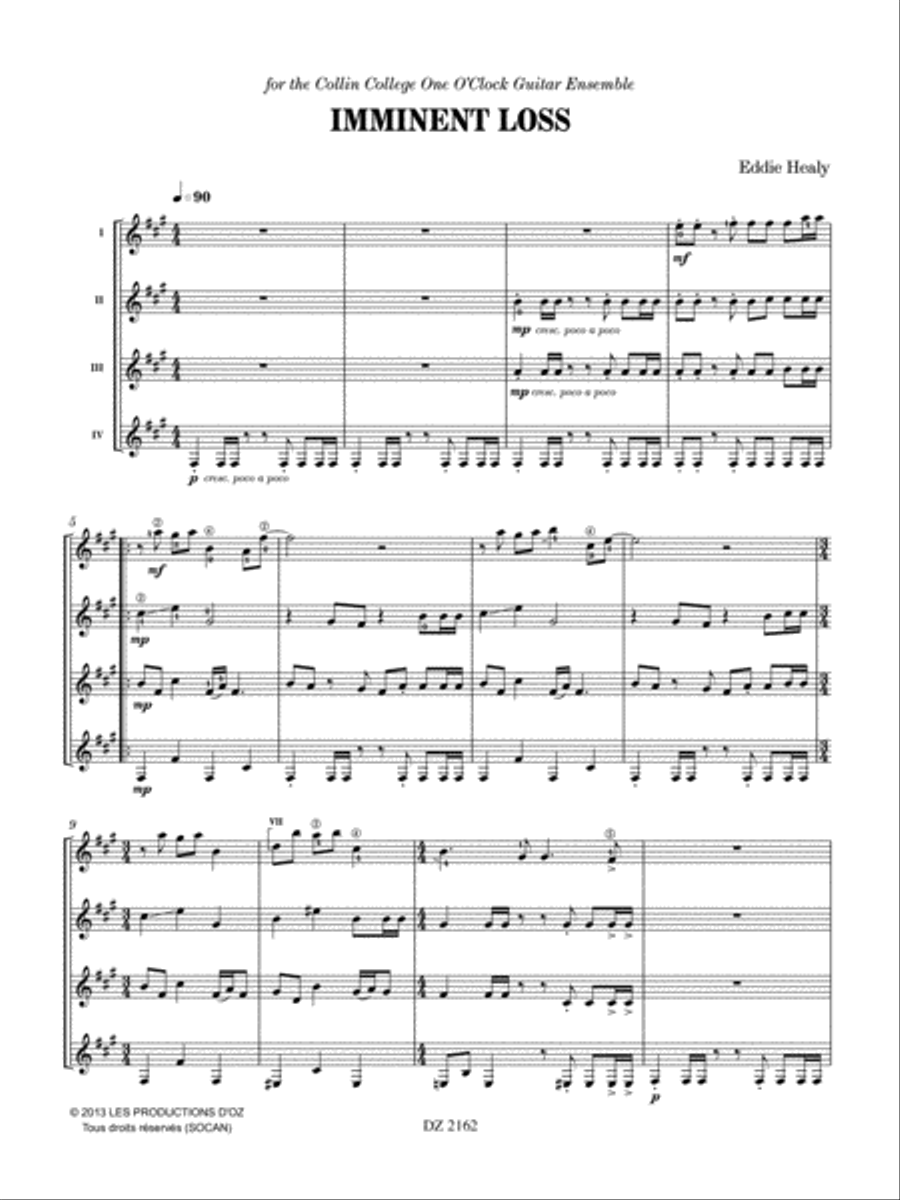 Imminent Loss Imminent Loss Guitar Ensemble scores gallery preview page 3