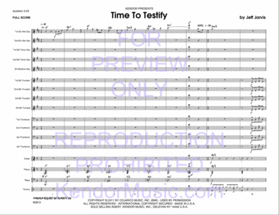 Time To Testify Jazz Ensemble scores gallery preview page 2