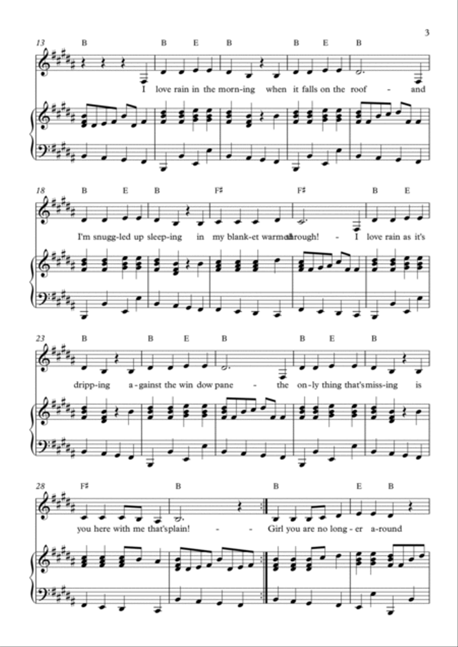 I Love Rain Voice scores gallery preview page 3