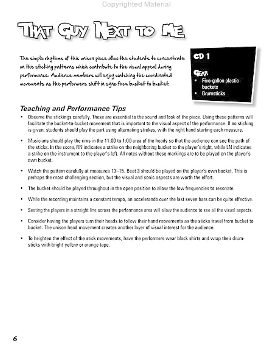 Give Me a Bucket CD scores gallery preview page 6
