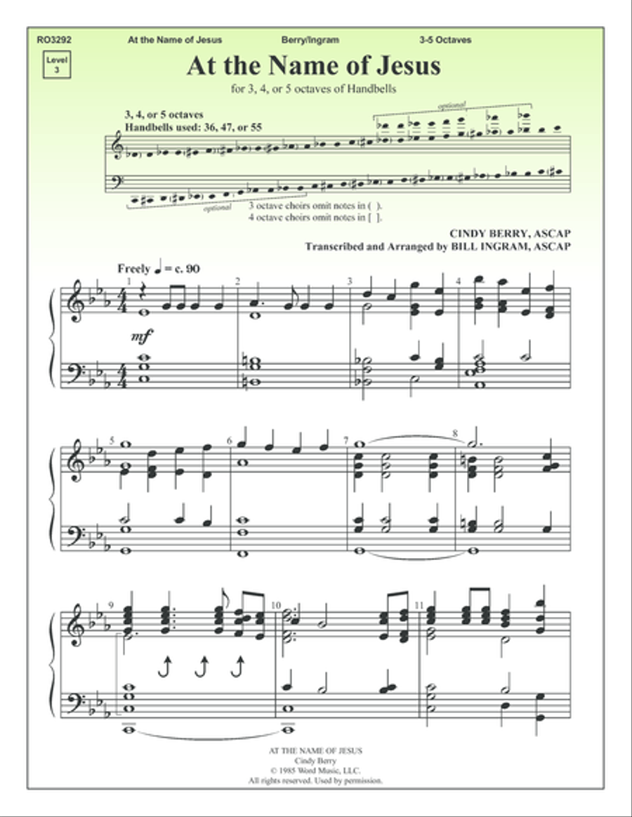 At the Name of Jesus 5-Octaves scores gallery preview page 1