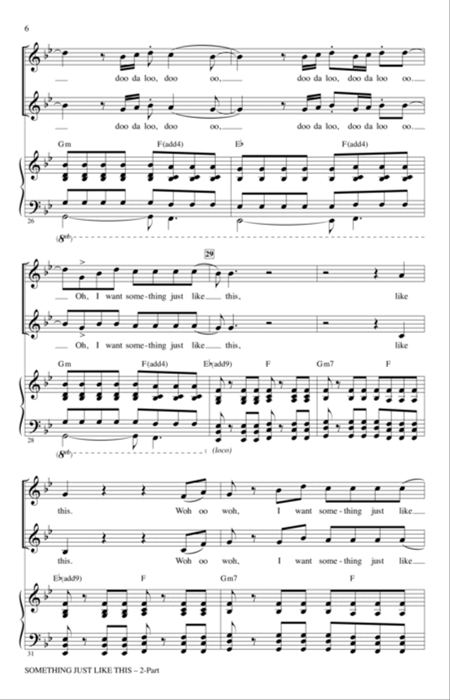 Something Just Like This (arr. Mark Brymer) 2-Part scores gallery preview page 5