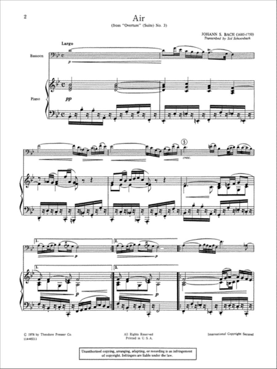 Program Solos For Bassoon Chamber Music scores gallery preview page 2