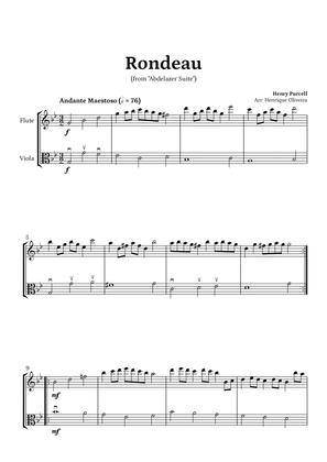 Rondeau from "Abdelazer Suite" by Henry Purcell - For Flute and Viola (G minor)