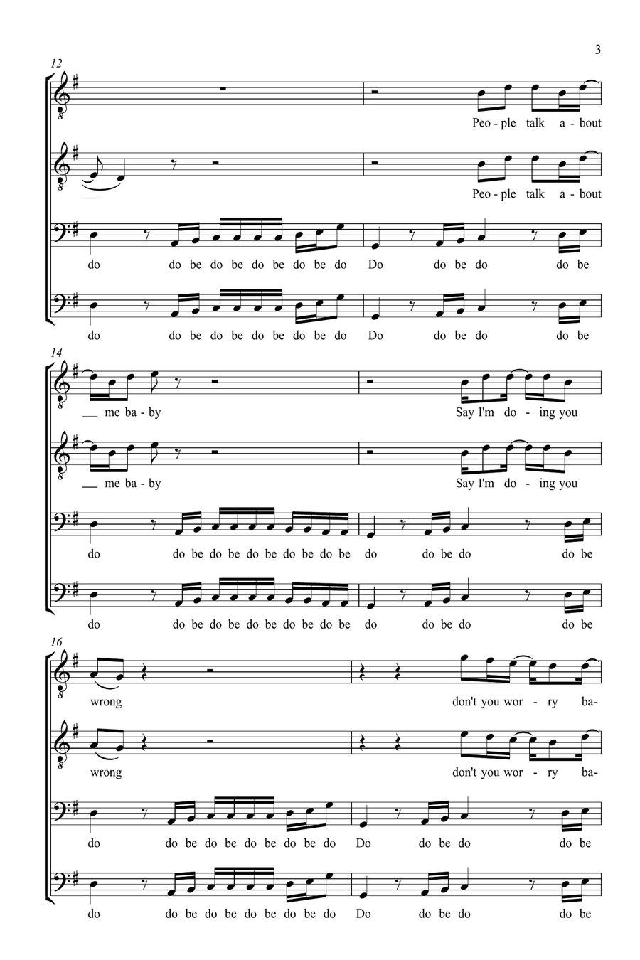 The Joker (arr. Anna Tabbush) TTBB scores gallery preview page 3