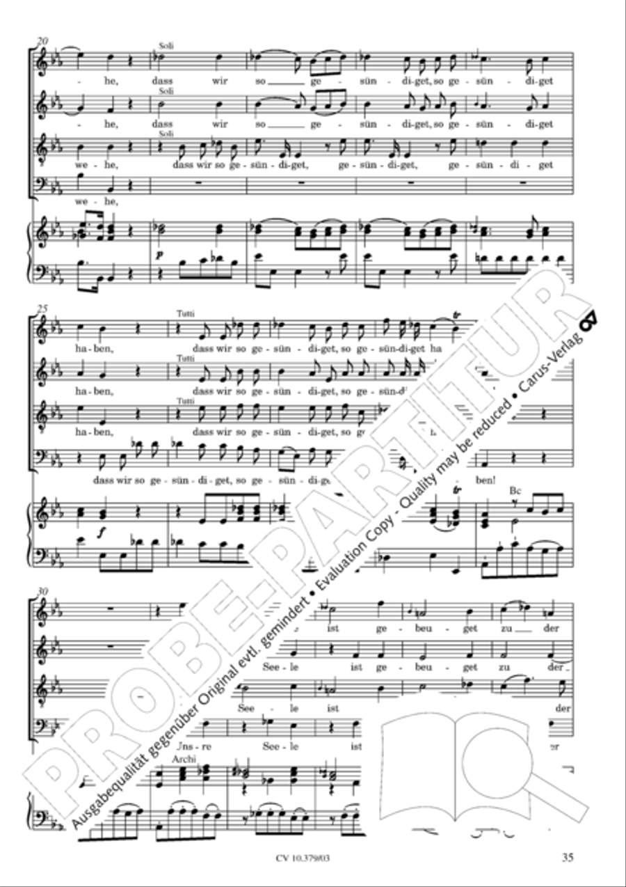 Der Tod Jesu 4-Part scores gallery preview page 36