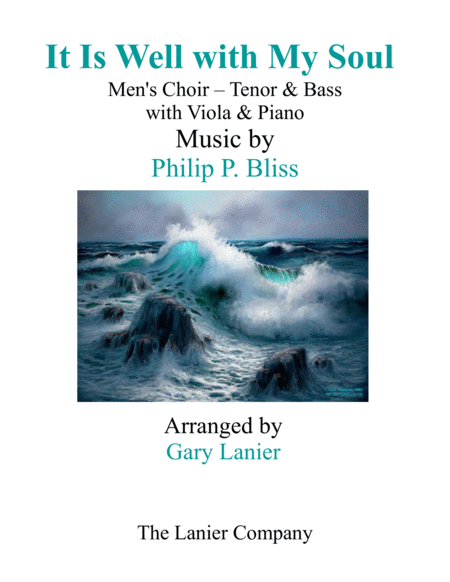 IT IS WELL WITH MY SOUL (Men's Choir - Tenor & Bass) with Viola & Piano image number null