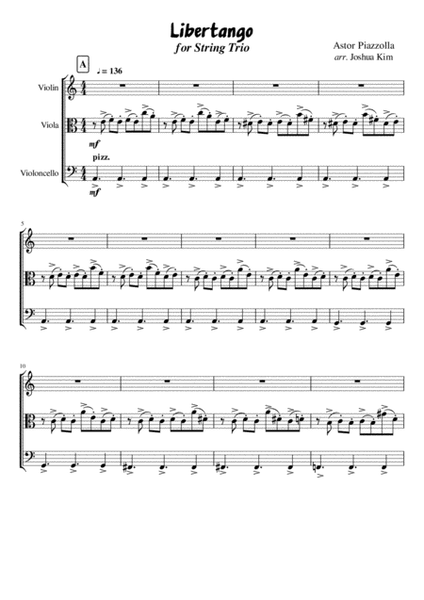 Libertango for String Trio (Enjoy Tango Version) image number null