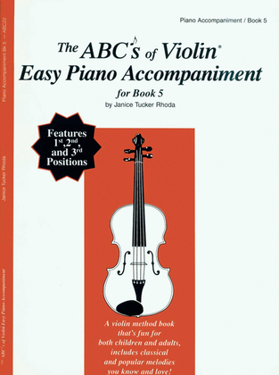 Book cover for The ABC's of Violin Book 5 - Piano Accompaniment