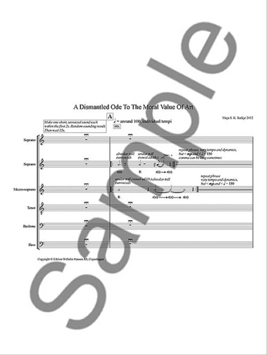 A Dismantled Ode to the Moral Value of Art SSATBB scores gallery preview page 2
