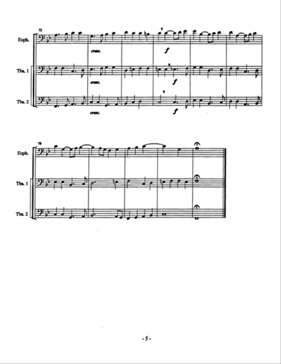 Whither Away so Fast? Brass Trio scores gallery preview page 6
