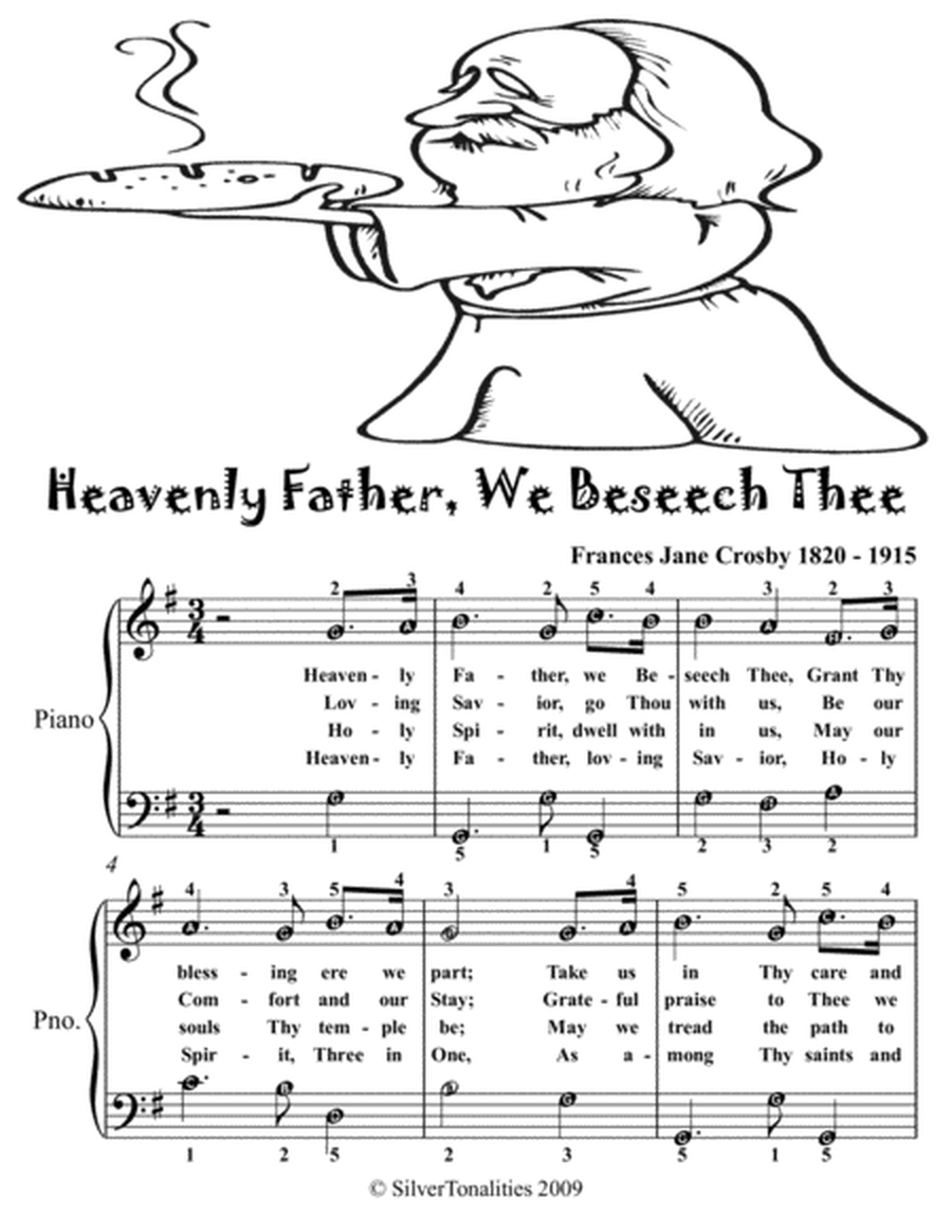 Heavenly Father We Beseech Thee Easiest Piano Sheet Music 2nd Edition