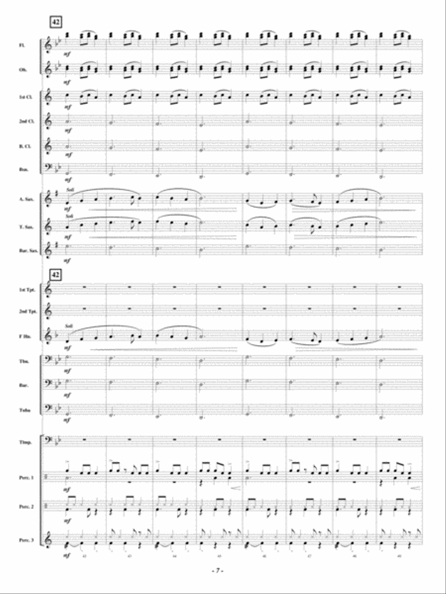 Latin Bell Carol Concert Band scores gallery preview page 7