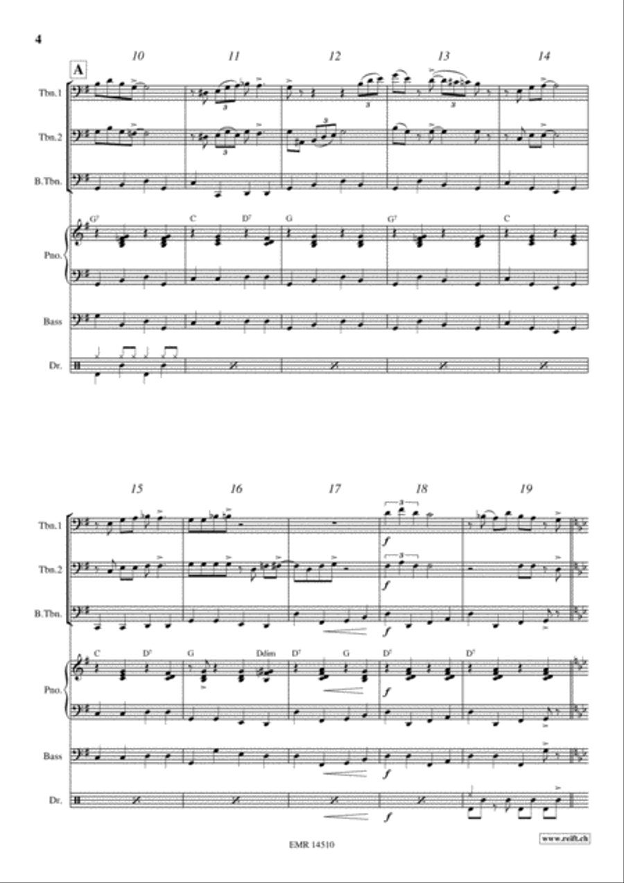 St. Louis Blues Trombone Trio scores gallery preview page 4