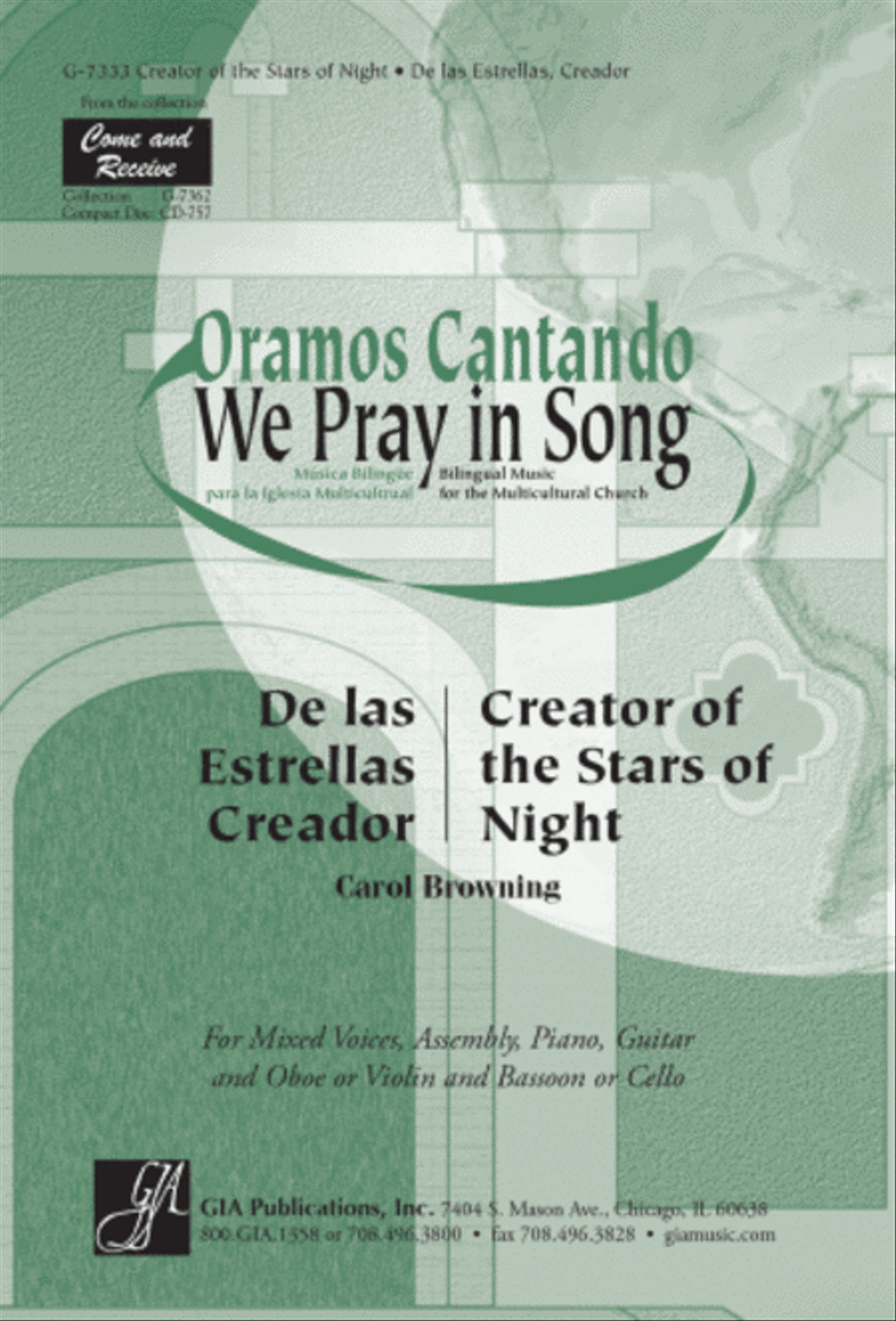 Creator of the Stars of Night / De las Estrellas, Creador - Guitar edition Guitar scores gallery preview page 1