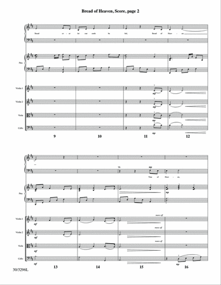 Bread of Heaven - String Quartet Score and Parts String Quartet scores gallery preview page 3