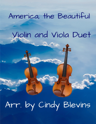 Book cover for America, the Beautiful, for Violin and Viola Duet