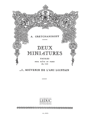 Book cover for Suite Miniature Op. 145, No. 7 - Souvenir de L'ami Lointain