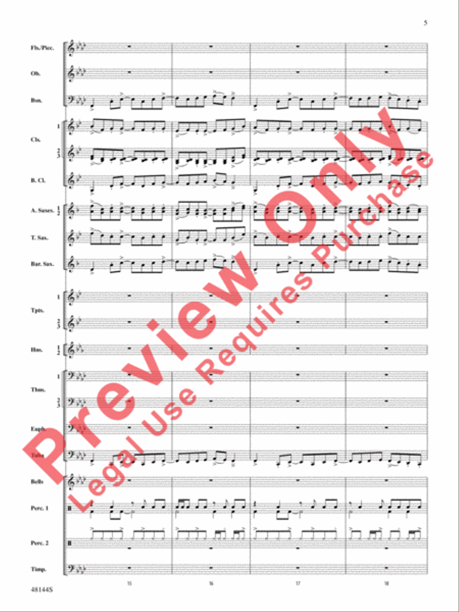 Dances of a Shimmering Spirit Concert Band scores gallery preview page 6