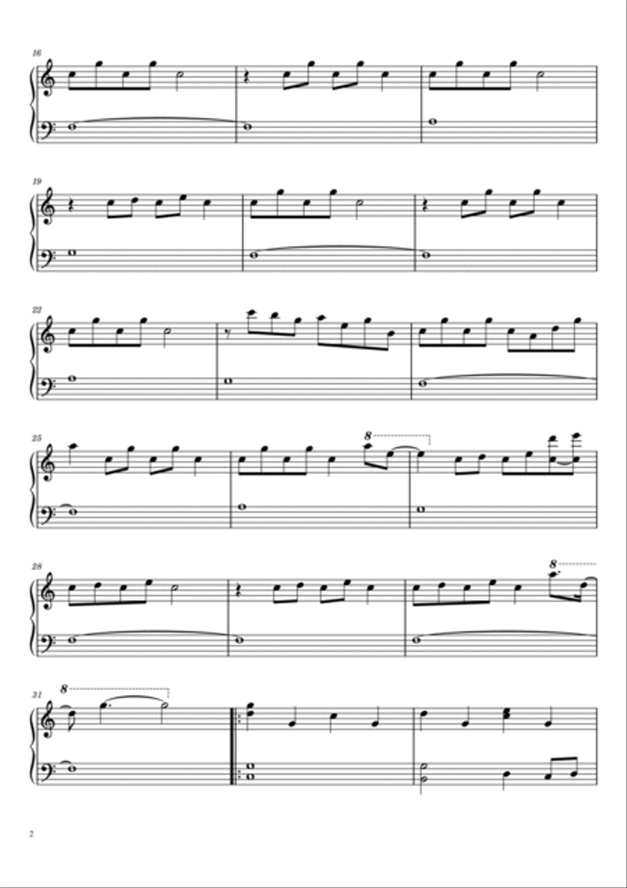 Mitsuha (kimi No Na Wa) Easy Piano scores gallery preview page 2